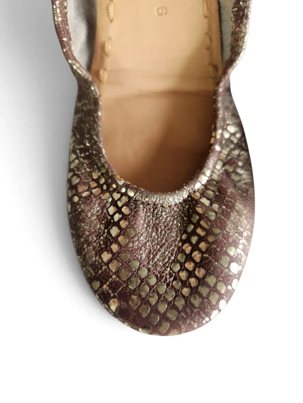 Tieks Wild Copper Ballet Flats Womens Size 6 Foldable Shoes